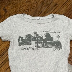 Garage Light Gray Sunset Blvd Crop Top